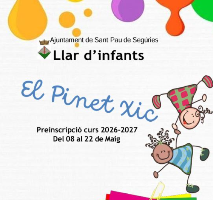 Preinscripció Llar d'Infants El Pinet Xic