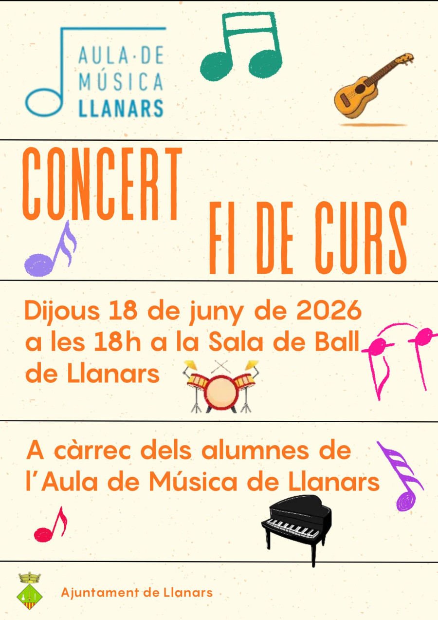 Concert a càrrec dels alumnes de l'Aula de Música de Llanars