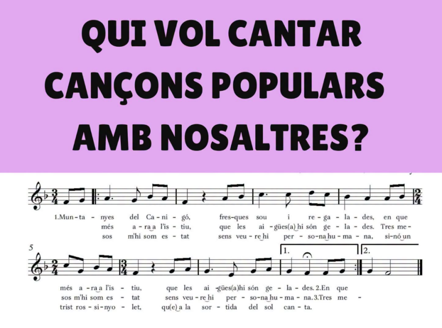 Canta cançons populars a Molló