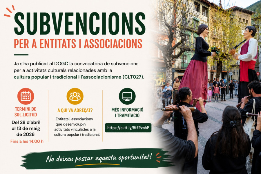 Subvencions per a entitats i associacions