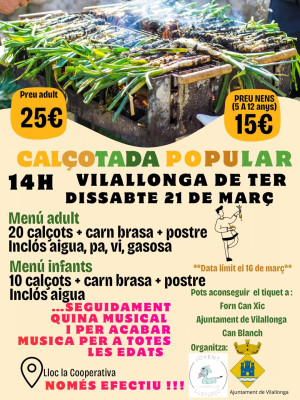 Calçotada popular a Vilallonga!