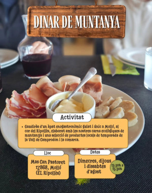 Dinar de muntanya a Can Pastoret